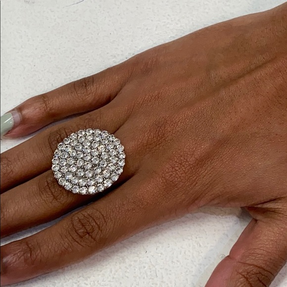 Rhinestone Circle Ring - Picture 2 of 5
